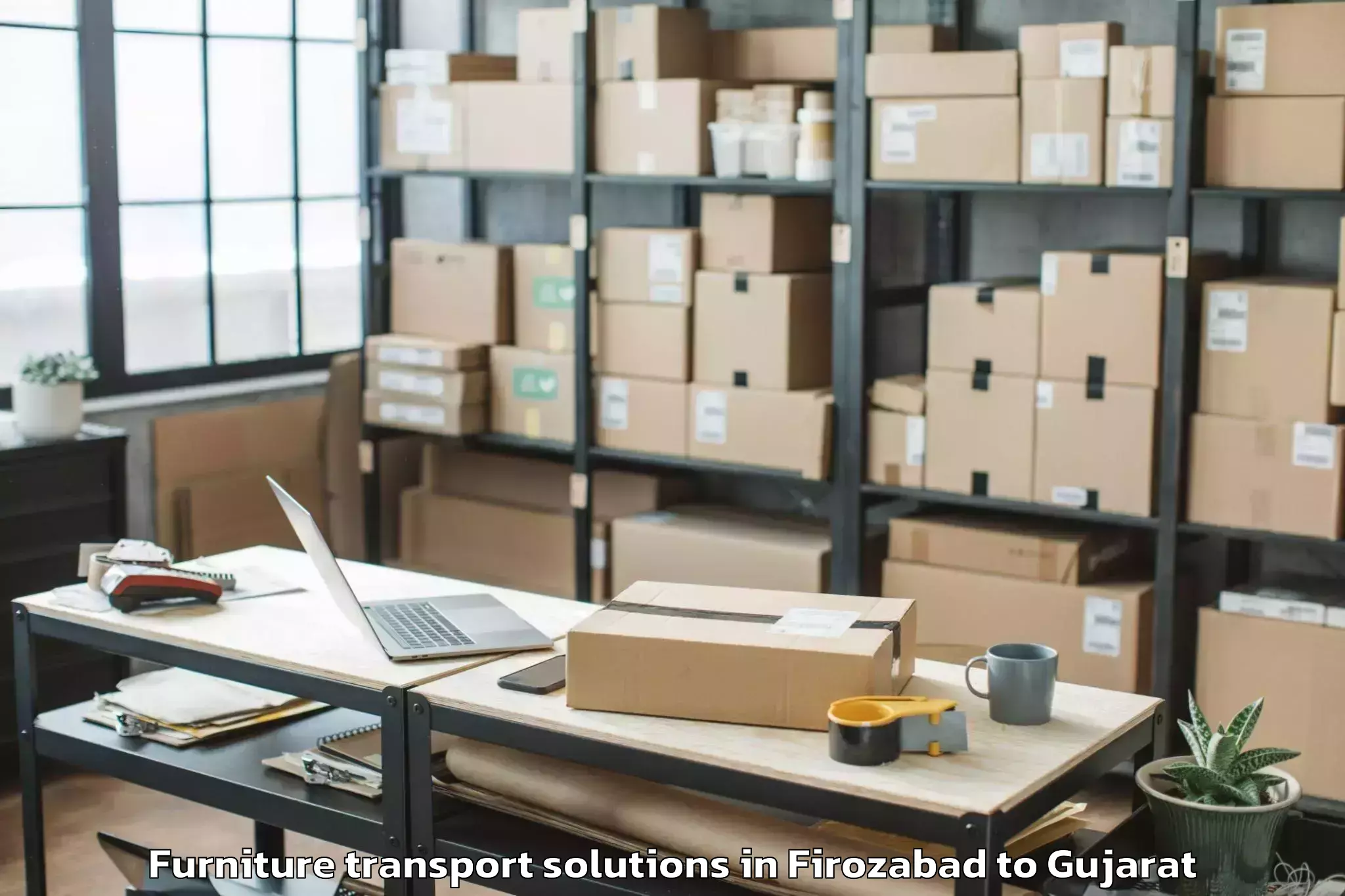 Book Firozabad to Santalpur Furniture Transport Solutions Online